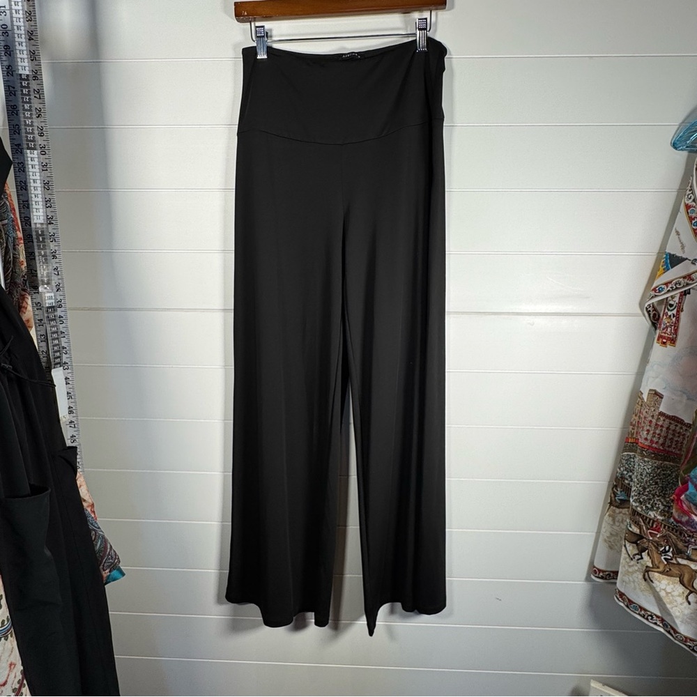NWT Arolina Stretchy Wide Leg Palazzo Pants High Waist Black Medium - Picture 6 of 7